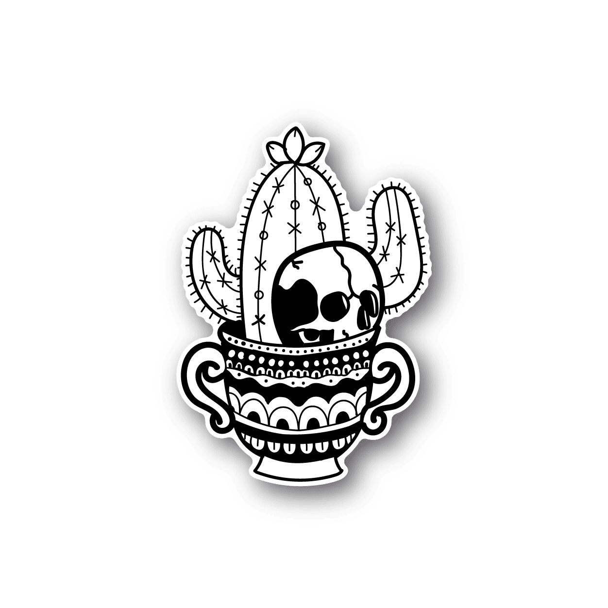 Image of Cactus Skull Sticker