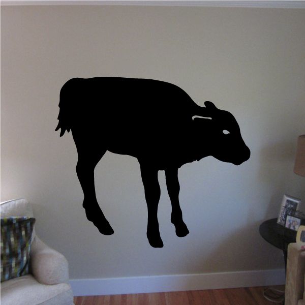 Image of Calf Cow Looking Decal