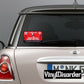 Zombie hunting permit sticker with red California text and black illustrated permit.