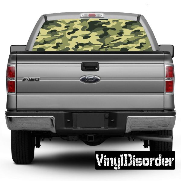 Image of Camouflage Rear Window View Through Graphic Og005