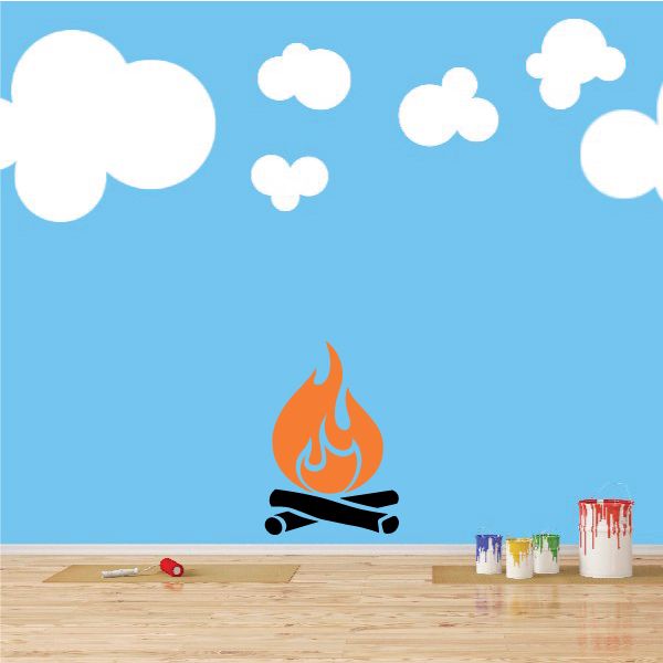 Image of Camp Fire Decal - Vinyl Decal - Car Decal - Vd2color004