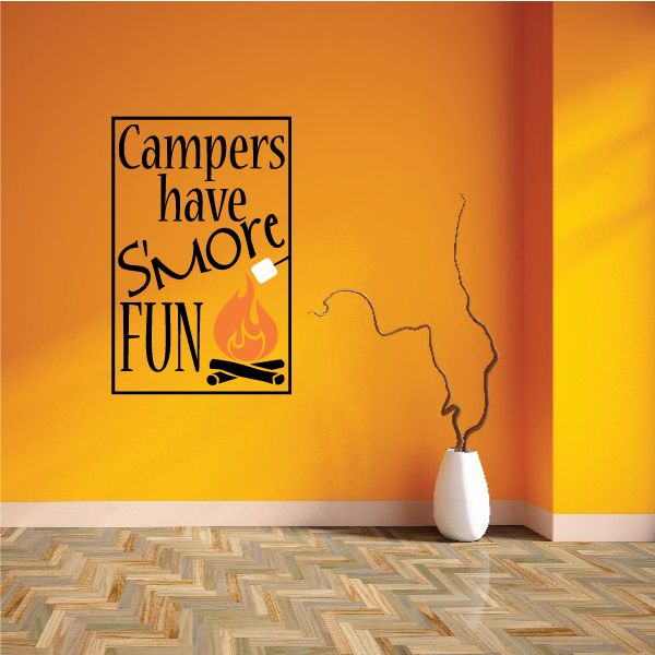 Image of Campers Have S'more Fun Decal - Vinyl Decal - Car Decal - Vd2color003