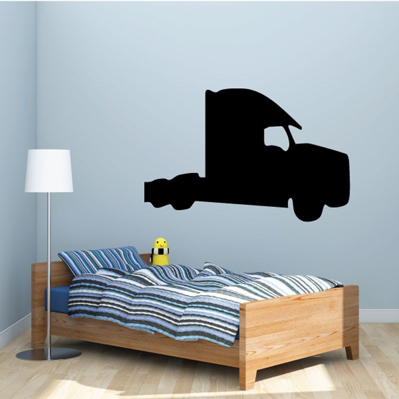 Black truck silhouette wall decal in vinyl