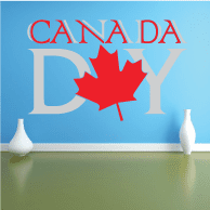 Image of Canada Day Leaf Printed Die Cut Decal