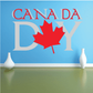 Canada leaf printed die-cut decal with red maple leaf and CANADA text