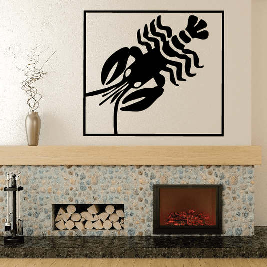 Image of Cancer Framed Lobster Decal