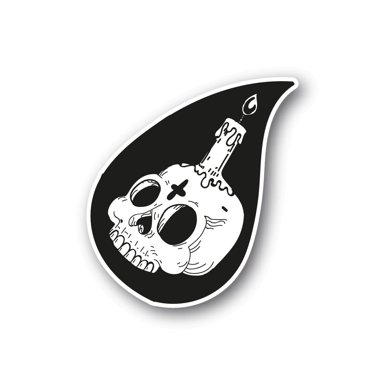 Image of Candle Skull Sticker