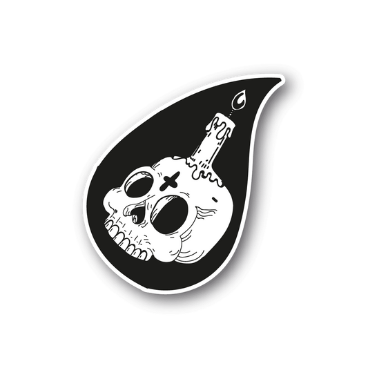 Image of Candle Skull Sticker