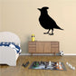 Bird wall decal with a standing black silhouette