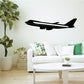 Black airplane silhouette wall decal