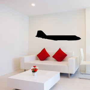 Black cargo jet silhouette wall decal