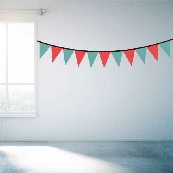 Image of Carnival Flags Wall Decal - Vinyl Decal - Car Decal - Idcolor005