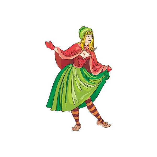 Image of Caroling Woman Sticker