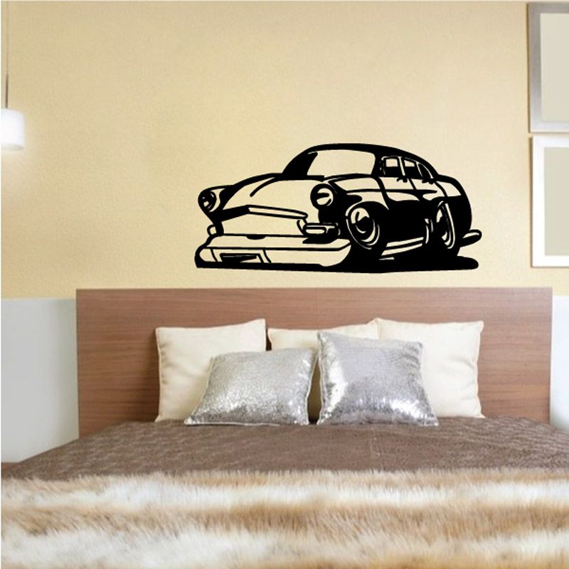 Image of Cartoon 40s Classic Car Decal