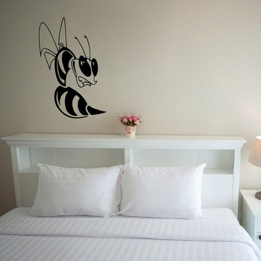 Image of Cartoon Angry Hornet Decal