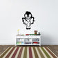 Cartoon baby bird wall decal, black-and-white cartoon bird with big eyes and beak