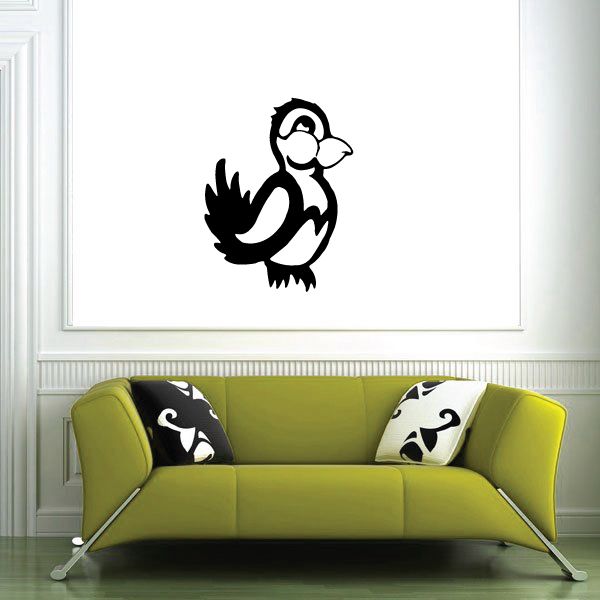 Image of Cartoon Blushing Bird Decal