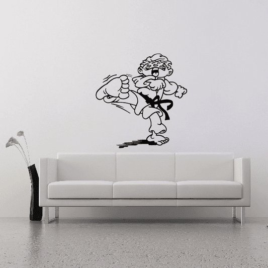 Image of Cartoon Child Side Kick Kung Fu Decal