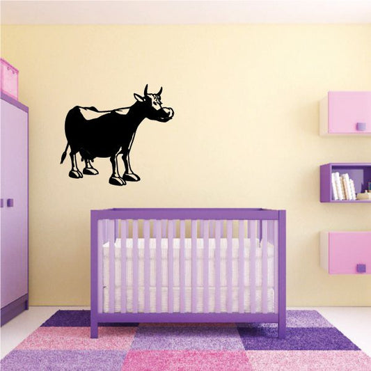 Image of Cartoon Cow Cattle Decal