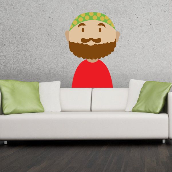 Image of Cartoon Men Wall Decal - Vinyl Sticker - Car Sticker - IDCOLOR017