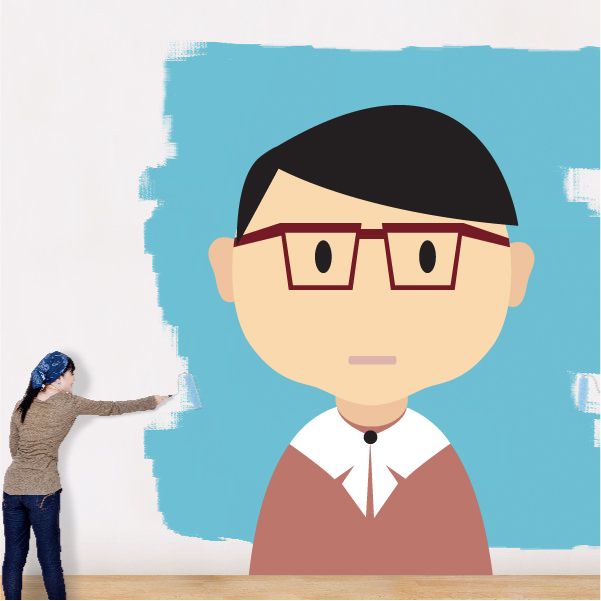 Image of Cartoon Men Wall Decal - Vinyl Sticker - Car Sticker - IDCOLOR018