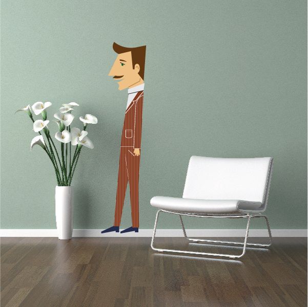 Image of Cartoon Men Wall Decal - Vinyl Sticker - Car Sticker - IDCOLOR024