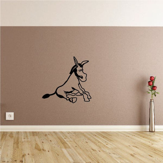 Image of Cartoon Sitting Donkey Decal