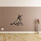 Cartoon sitting donkey wall decal, black line art