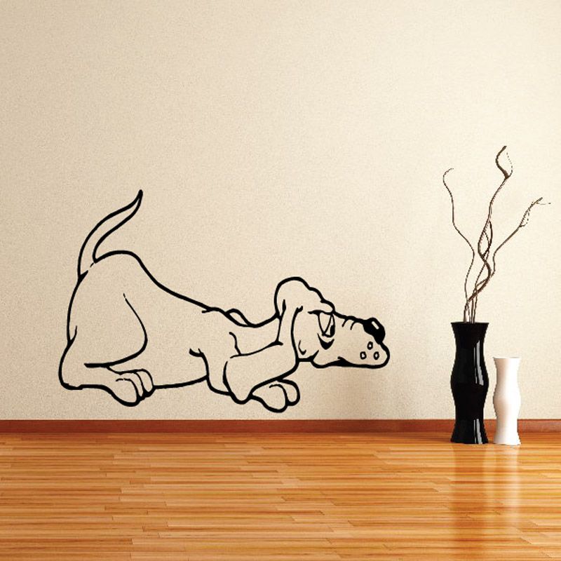 Image of Cartoon Sleepy Dog Decal