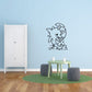 Cartoon dolphin and moon wall decal with splash and star details