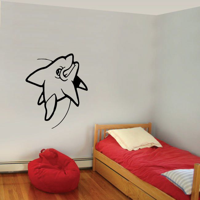 Image of Cartoon Tough Dolphin Decal