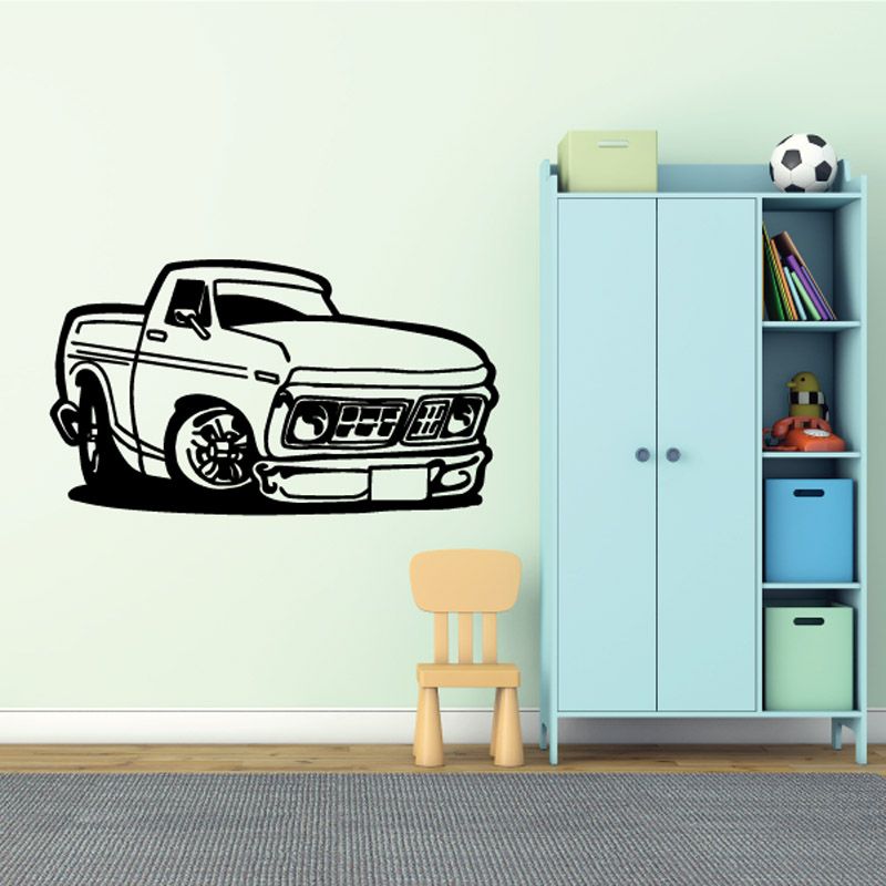 Image of Cartoon Truck Wall Decal - Vinyl Decal - Car Decal - DC115