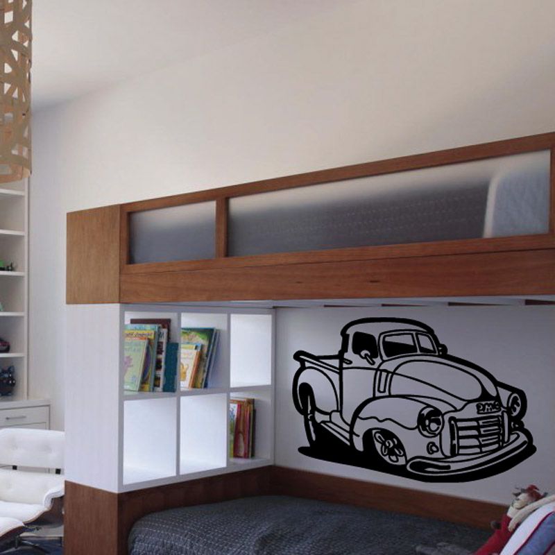 Image of Cartoon Truck Wall Decal - Vinyl Decal - Car Decal - DC142