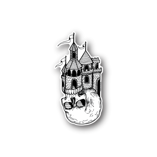 Image of Castle Skull Sticker