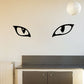 Cat eyes decal set with two black stylized eye shapes and white pupils