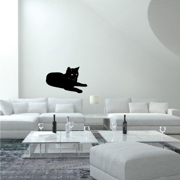 Image of Cat Resting Down Decal