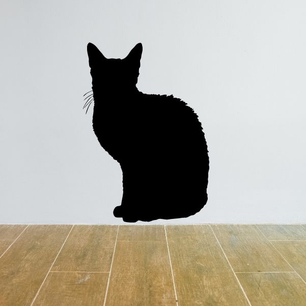 Image of Cat Sitting Upright Decal