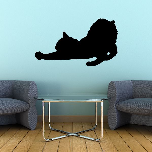 Image of Cat Stretching Arched Decal