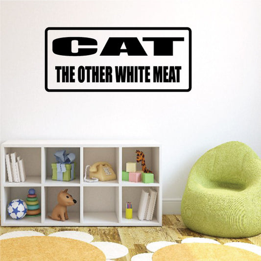 Image of Cat the other white meat Decal