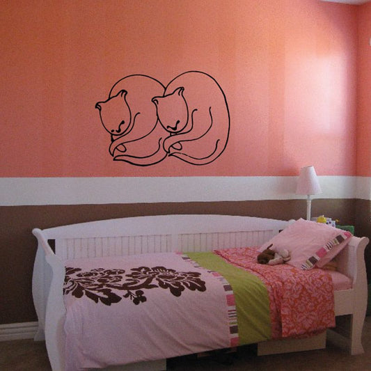 Image of Cats Curled Up Decal