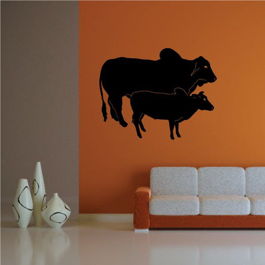 Image of Cattle Cow Brahman and Calf Decal