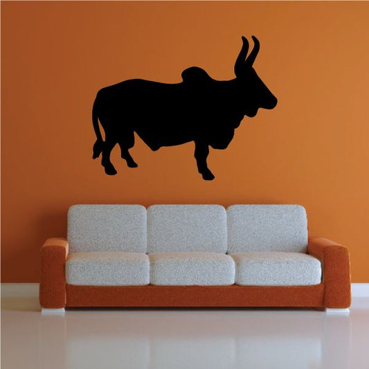 Image of Cattle Cow Brahman Side Silhouette Decal