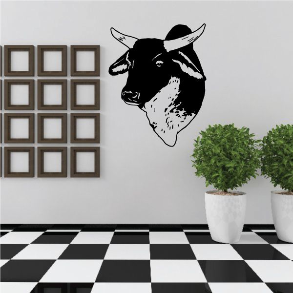 Image of Cattle Cow Holstein Head Decal