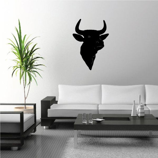 Image of Cattle Cow Holstein Head Silhouette Decal