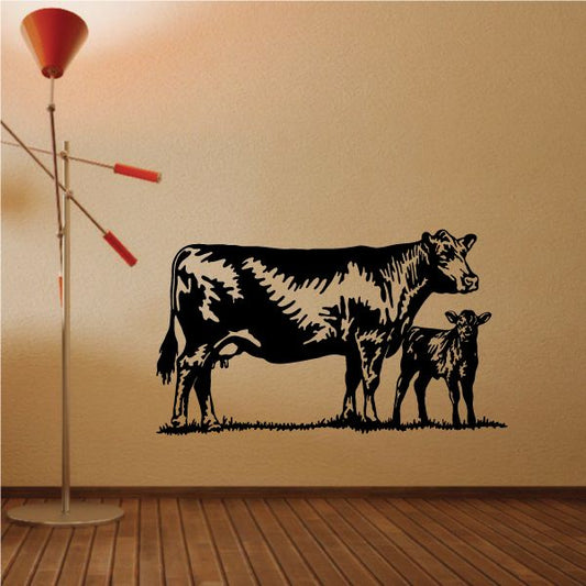 Image of Cattle Cow Mother and Calf Decal