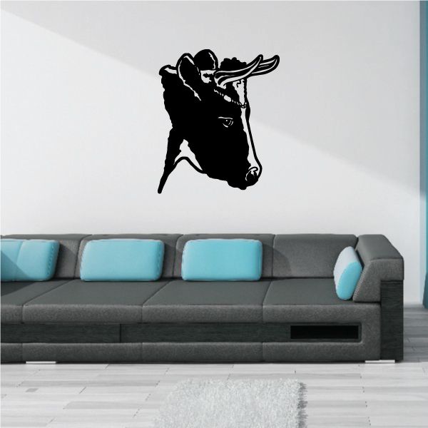 Image of Cattle Cow Sideways Head Decal