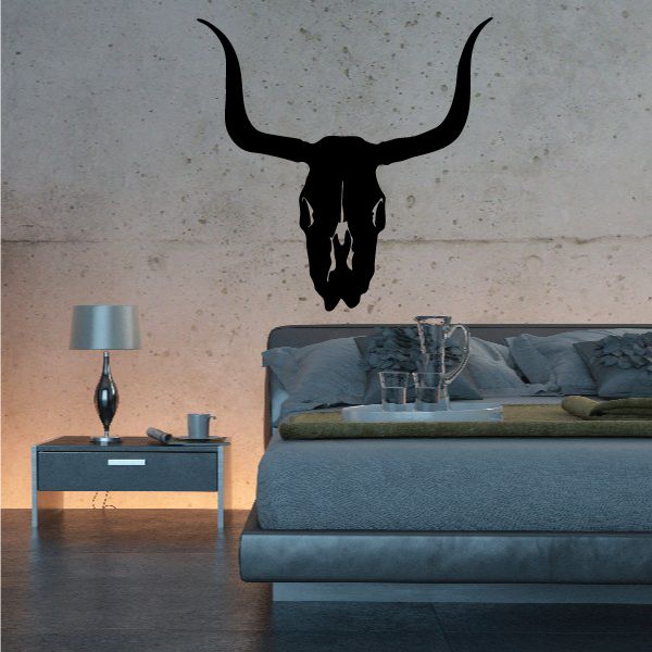 Image of Cattle Cow Skull Decal