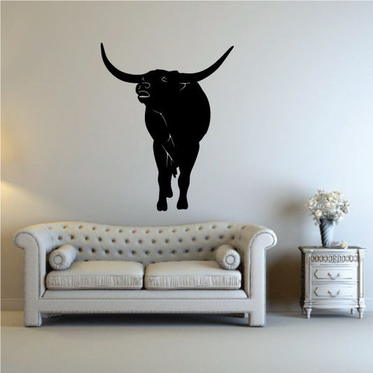 Image of Cattle Cow Texas Longhorn Greeting Decal