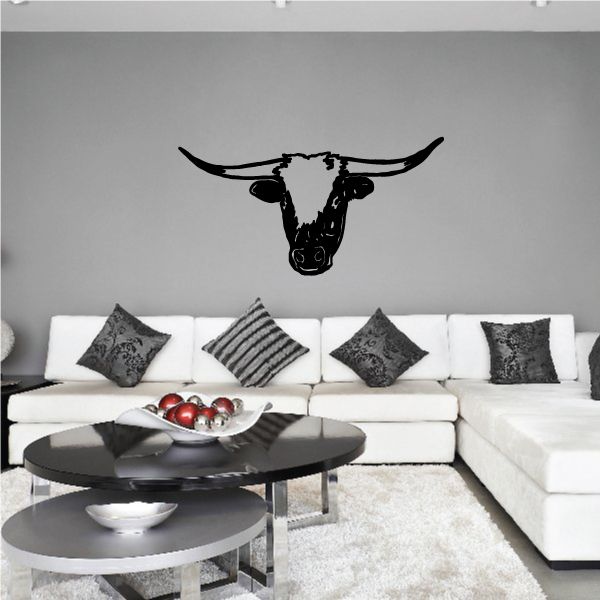 Image of Cattle Cow Texas Longhorns Head Decal