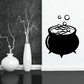 Black cauldron with bubbling top and small potion bubbles decal